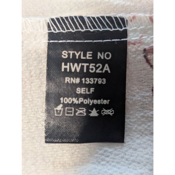 Pol Peasant Blouse Women's Sz S Lace Shawl Floral Cottagecore Feminine Flowy - Picture 10 of 11